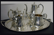 Tea & Coffee Service & Tray Brightcut 1848-78