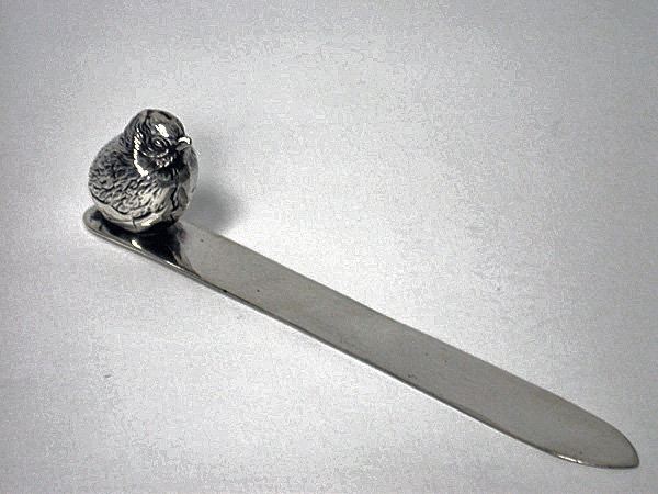 Silver Letter opener Bird Sampson Mordan Chester 1911