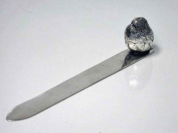 Silver Letter opener Bird Sampson Mordan Chester 1911