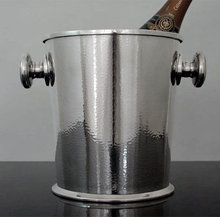 Art Deco Modernist Silver Plate hammered Wine Cooler, Germany C.1935, by Juwel