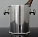Art Deco Modernist Silver Plate hammered Wine Cooler, Germany C.1935, by Juwel