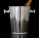 Art Deco Modernist Silver Plate hammered Wine Cooler, Germany C.1935, by Juwel