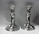 Carl Poul Petersen Sterling Candlesticks, Montreal C.1950.