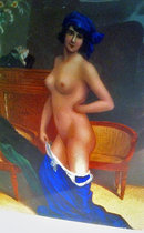 Erotic Nude enamel silver box, C.1920