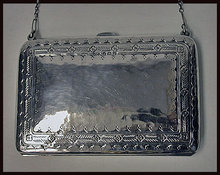 Liberty & Co Silver Arts and Crafts Card Case Aide Memoire, Birmingham 1911.