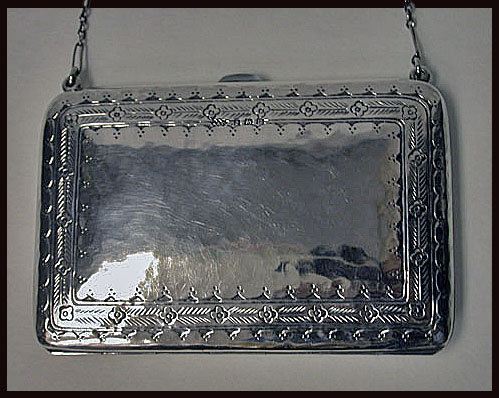 Liberty & Co Silver Arts and Crafts Card Case Aide Memoire, Birmingham 1911.
