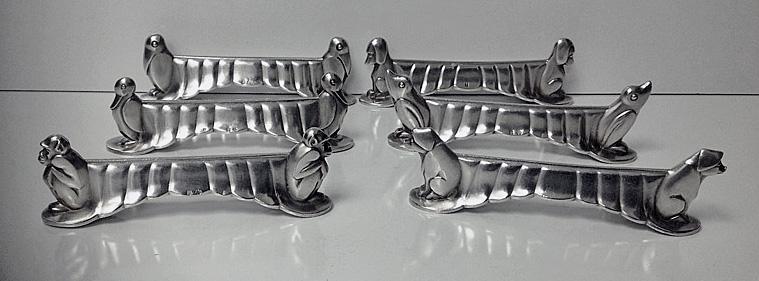 WMF Art Deco Knife Rests, Germany C.1920