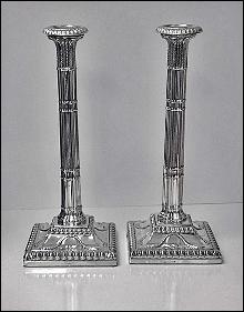 English Corinthian Candlesticks C1845 Roberts & Slater