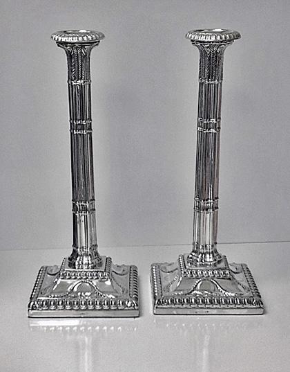 English Corinthian Candlesticks C1845 Roberts & Slater