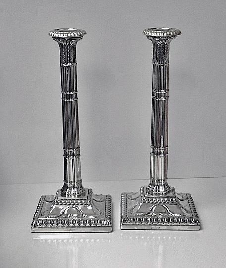 English Corinthian Candlesticks C1845 Roberts & Slater
