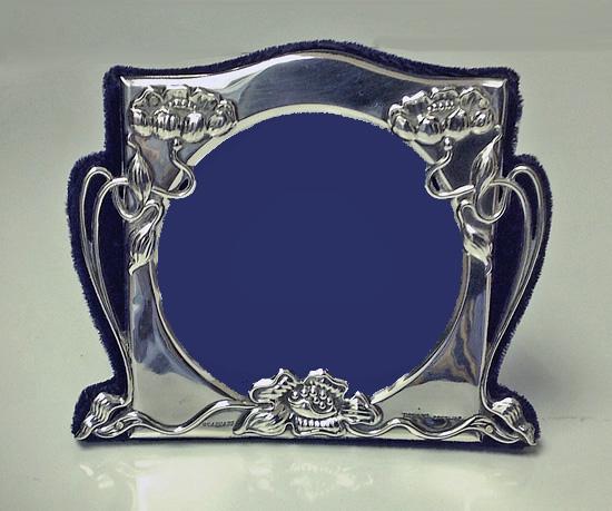 Birks Art Nouveau Sterling Frame, C.1900.