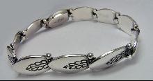 George Jensen Sterling Bracelet, design 94A, marks post 1945