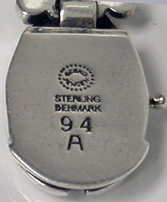 George Jensen Sterling Bracelet, design 94A, marks post 1945