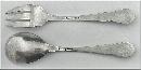 Carl Poul Petersen hammered Silver Salad Servers, Montreal. C.1930.