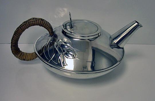 Archibald Knox Liberty Tudric pewter tea set, C.1905.