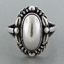 Georg Jensen Harald Nielsen Moonlight Blossom Ring, Denmark, post 1945