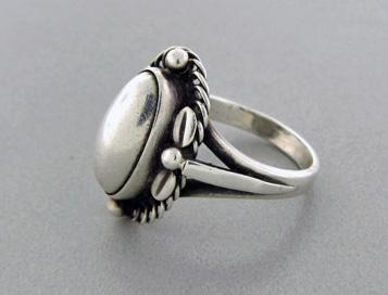 Georg Jensen Harald Nielsen Moonlight Blossom Ring, Denmark, post 1945