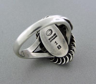 Georg Jensen Harald Nielsen Moonlight Blossom Ring, Denmark, post 1945
