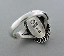 Georg Jensen Harald Nielsen Moonlight Blossom Ring, Denmark, post 1945