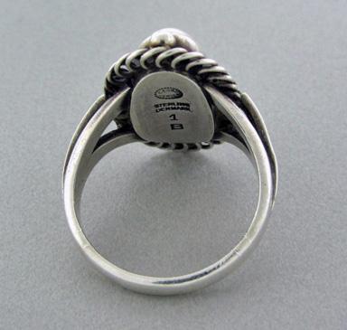 Georg Jensen Harald Nielsen Moonlight Blossom Ring, Denmark, post 1945