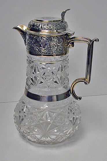 English Silver Claret Jug 1898 W & C. Sissons