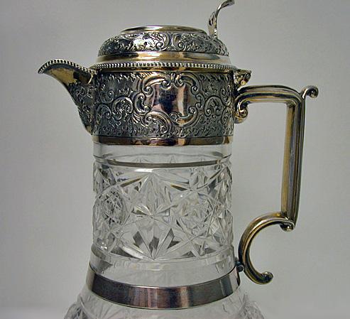 English Silver Claret Jug 1898 W & C. Sissons