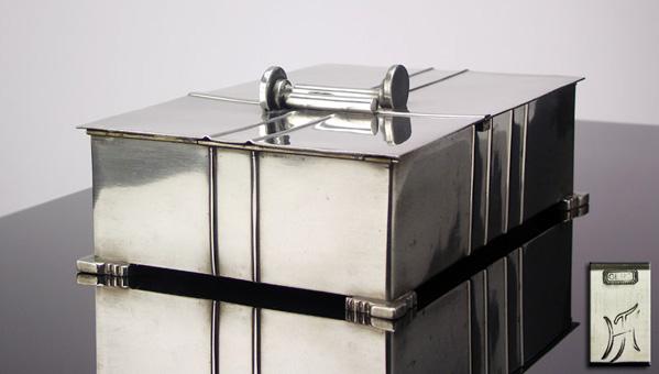 Art Deco Dutch Pewter Box, Amsterdam, C.1920, Theodorus Hooft for Gero.