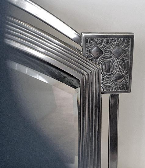 Rare WMF Art Nouveau Jugendstil Secessionist large Mirror, Germany C.1905