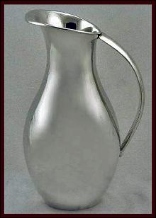 Juvento Lopez Reyes, C.1950 Mexican Sterling Water Pitcher Jug.