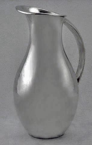 Juvento Lopez Reyes, C.1950 Mexican Sterling Water Pitcher Jug.