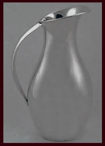 Juvento Lopez Reyes, C.1950 Mexican Sterling Water Pitcher Jug.
