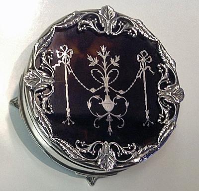 Silver faux tortoiseshell Box, London 1910, Mappin & Webb.