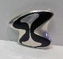 Georg Jensen Henning Koppel abstract enamel sterling Brooch Denmark, C.1969