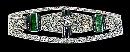 Art Deco Brooch Platinum Diamond Emerald Onyx France C.1920.