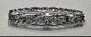 Art Deco Brooch Platinum Diamond Emerald Onyx France C.1920.