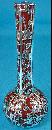 Fine American Art Nouveau Silver overlay rare red glass Vase, C.1900