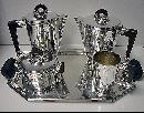 Art Deco Silver Plate Tea and Coffee Service, France C.1930.