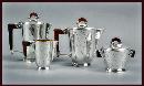 Art Deco Silver Plate Tea and Coffee Service, France C.1930.