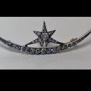 Antique Diamond Crescent Brooch , English C.1880