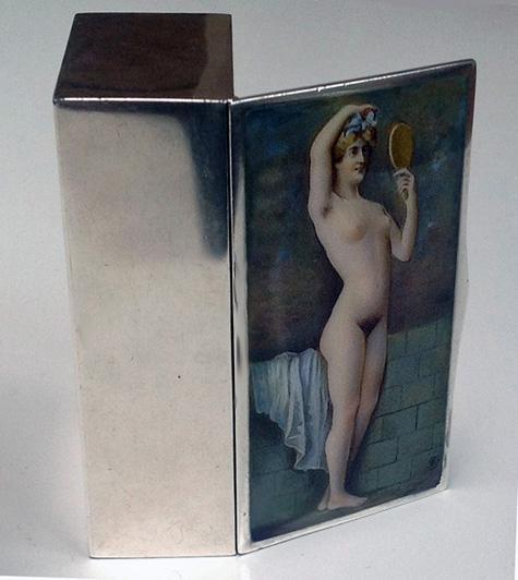 Fine Erotic Enamel Silver Box