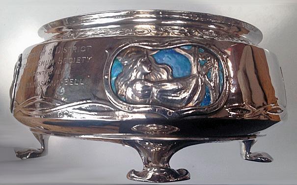 Rare Liberty Silver Enamel Bowl 1902