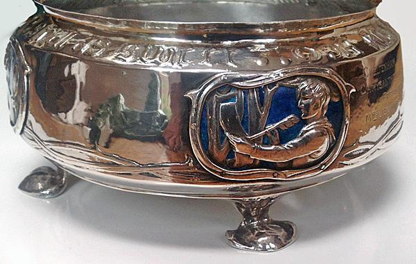 Rare Liberty Silver Enamel Bowl 1902