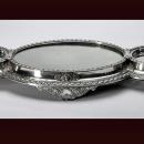 Elkington centerpiece mirror plateau bottle stand, England 1869.