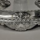 Elkington centerpiece mirror plateau bottle stand, England 1869.