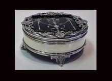 Silver faux tortoiseshell Box, London 1910, Mappin & Webb.