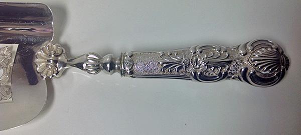 Large Dutch Silver Slice, date mark for 1841, 833 std, Rotterdam