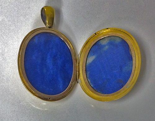 Antique Locket, 18K Ruby and Pearl, English, C.1875.