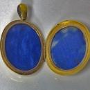 Antique Locket, 18K Ruby and Pearl, English, C.1875.
