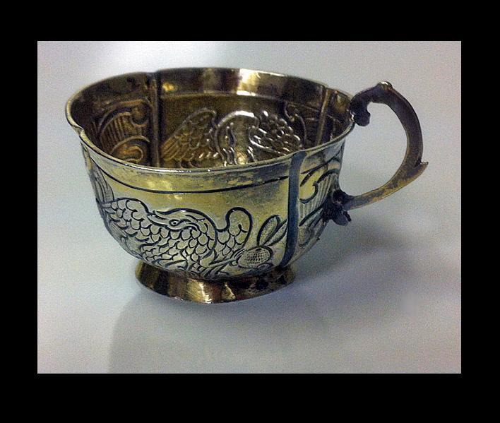 Russian silver parcel gilt charka, Moscow 1770.