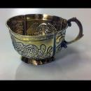 Russian silver parcel gilt charka, Moscow 1770.